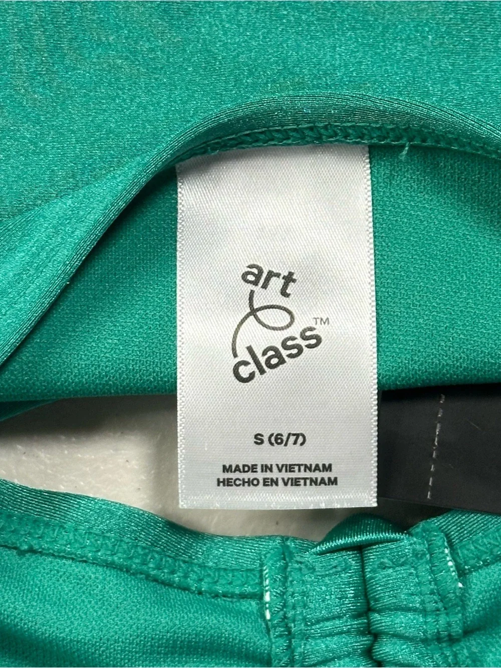 Art Class Girls One Piece Swimsuit Green Shimmer Halter Size S 6/7 NWT